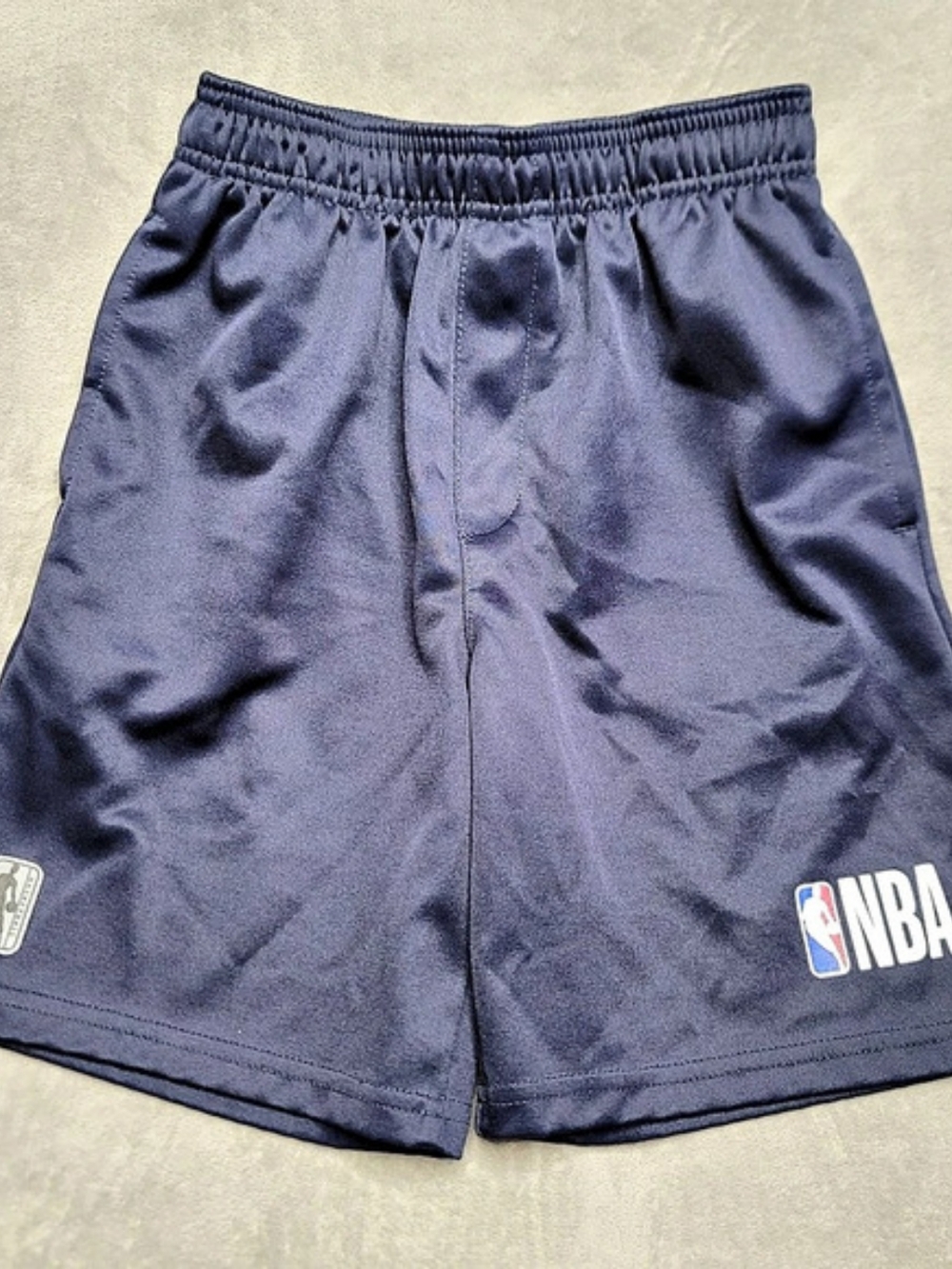 NBA Basketball Athletic Jersey Mesh Shorts Blue Boys 10-12